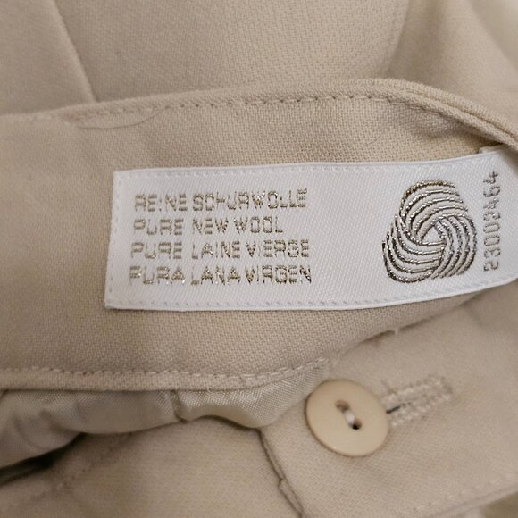 Escada Beige New Wool Pants Suit 34 (Small) - Picture 8 of 12